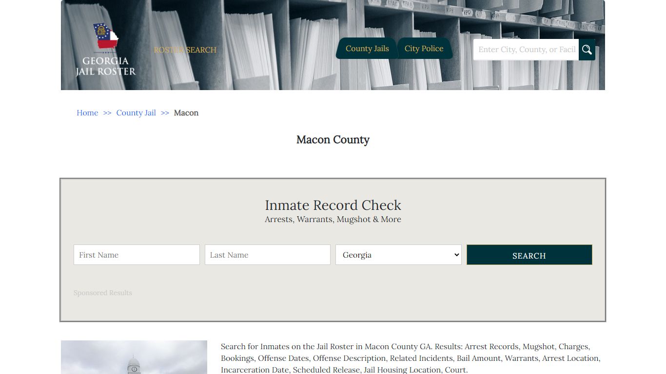 Macon County - Georgia Jail Inmate Search