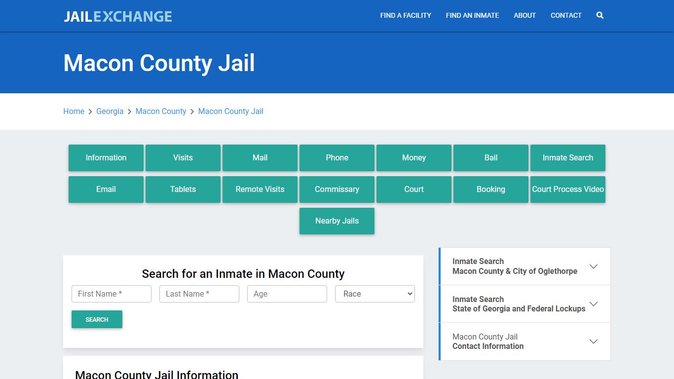 Macon County Jail Roster Lookup, GA, Inmate Search